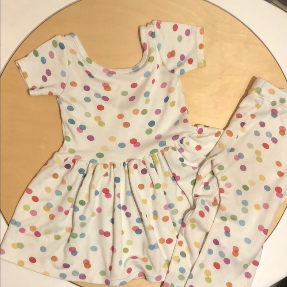 Sugarplum Lane rainbow polka dots dress pants